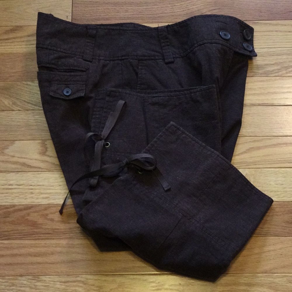 Brown Dalia Crop Pants